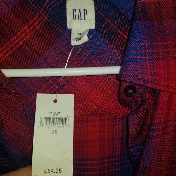 Long Sleeve Plaid Gap shirt Lightweight - Picture 5 of 5